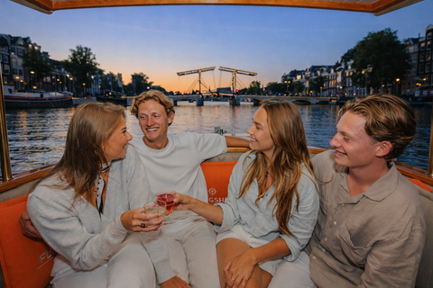 Amsterdam: Evening. (Sunset) Canal Cruise with Bar on Board Central Station Meeting Point without Drinks