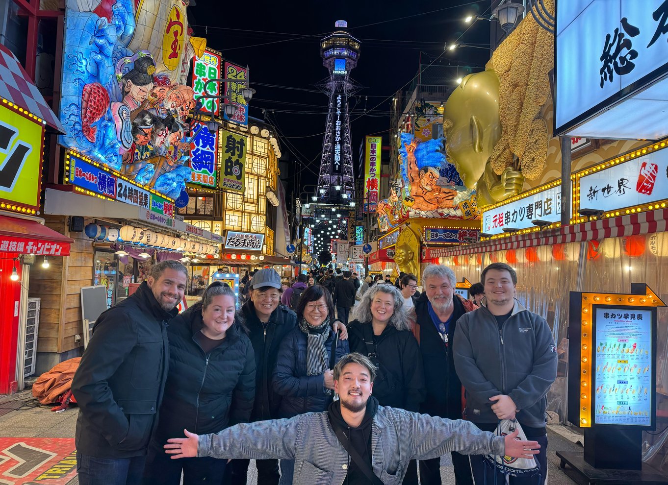 Osaka: Madtur i Shinsekai med 15 retter og 3 drikkevarer