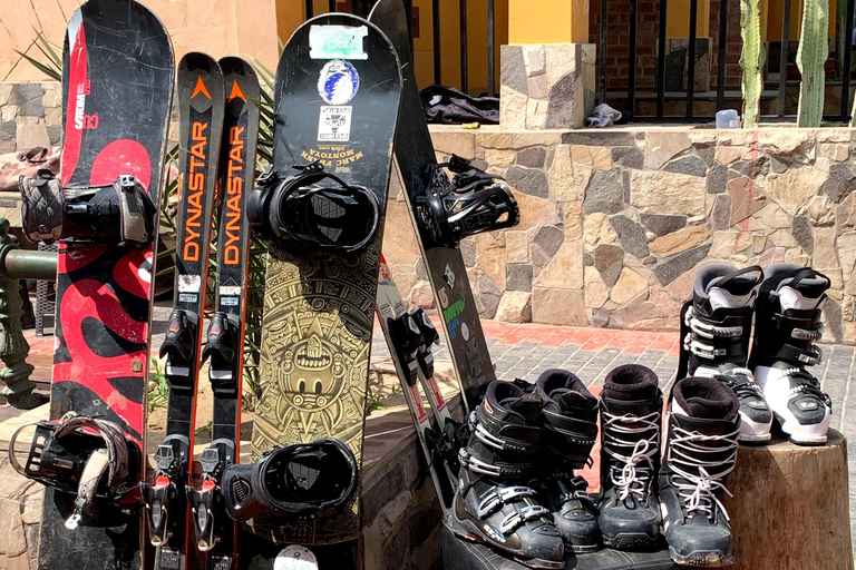 Huacachina zandski en sandbording ervaringSandski snowboard enorme pistes zonsondergang met gids