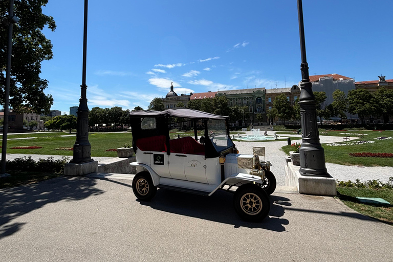 Zagreb: Lower Town Tour by Electric Vintage Car
