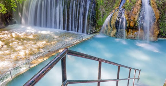 From Thessaloniki: Private Thermal Springs & Waterfall Tour