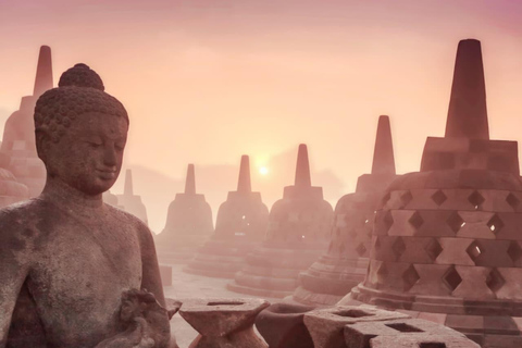 VIP Borobudur Sunrise Inside and Prambanan Sunset in one day Shared Prambanan sunset guided tour