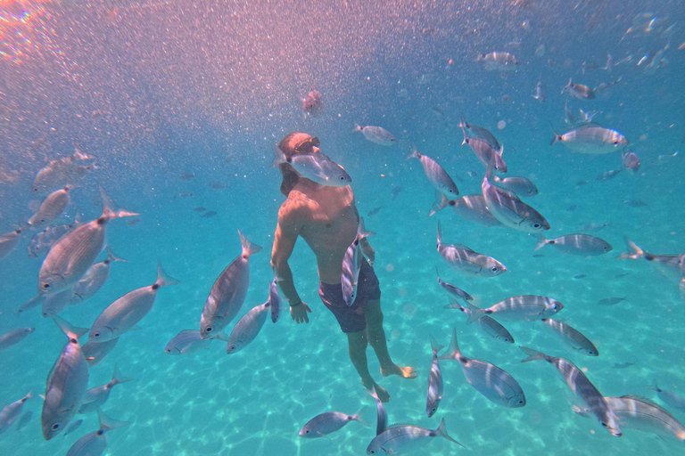 Cagliari: Båttur, 4 stopp, simning, snorkling och 1 spritzCagliari: båttur, 4 stopp, simning, snorkling och 1 spritz