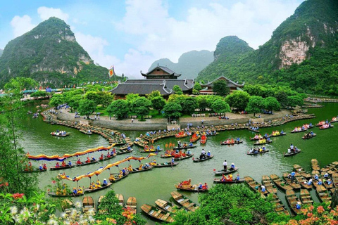 Ninh Binh: Trang An & Hoa Lu ganztägig mit Mittagsbuffet, Fahrrad