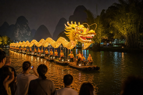 Yangshuo: Shangri-La Scenic Area & Yulong River Rafting Tour Half-Day Tour+Golden Dragon Viewing (Only Sat.)