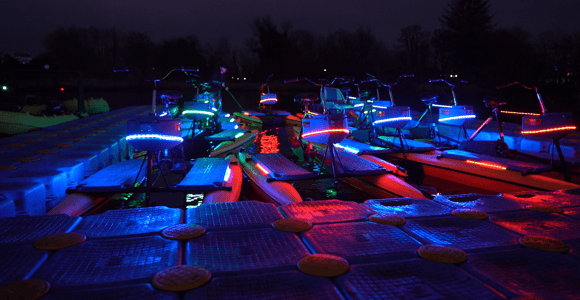Belfast: Guided Nighttime Hydrobike Tour on the River Lagan