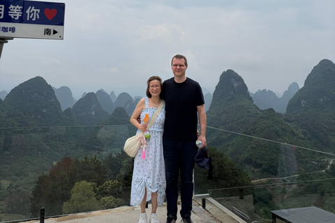 Li River cruise bamboo boat & Ride Scooter Yangshuo day tour