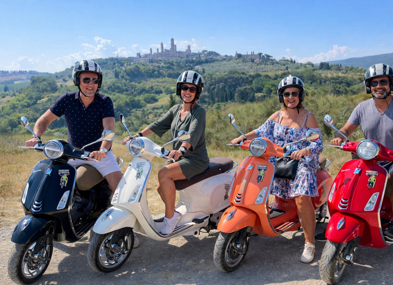 Fra Firenze: Sjov Vespa-tur i Toscana med frokost og vingård