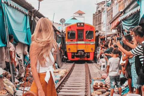 Recorrido por el Ferrocarril y el Mercado Flotante de Maeklong