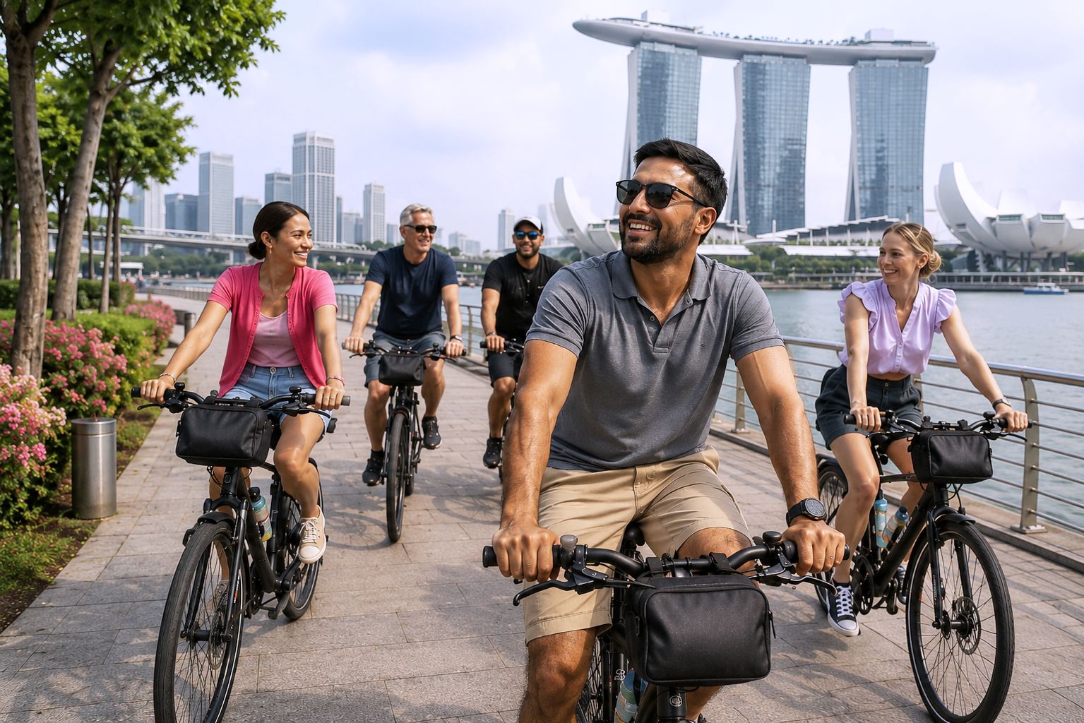 Singapur-Highlights: Halbtägige Fahrradtour in Kleingruppen
