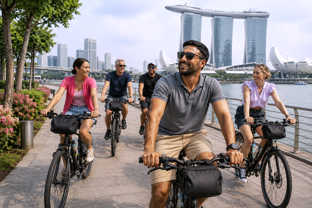 Cingapura: excursão histórica de bicicleta de meio dia