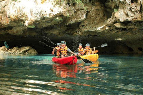 From Belize City: Xunantunich and Cave Kayaking Tour