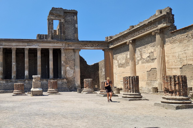 De Nápoles: Viagem de 1 dia a Pompeia e ao Monte Vesúvio com almoço