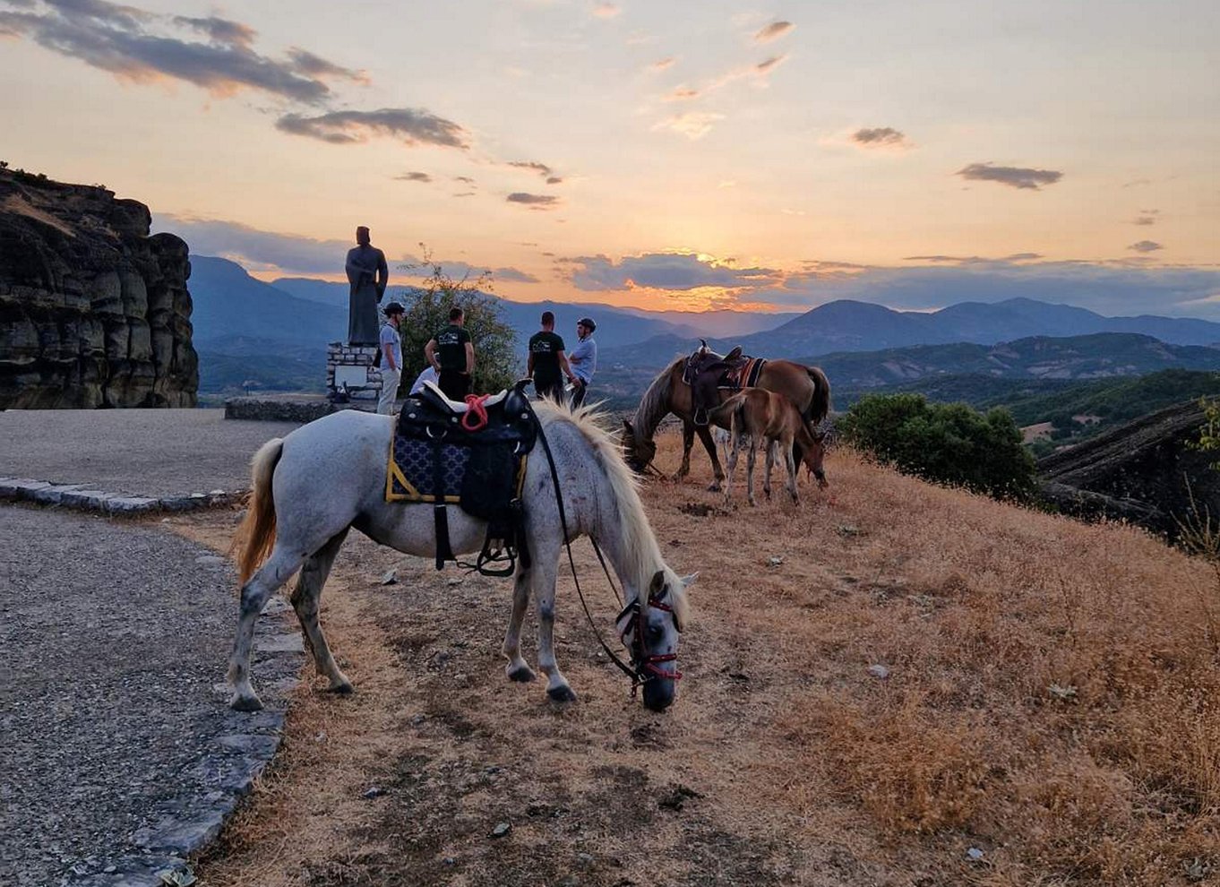 Kastraki: Ridning ved solnedgang i Meteora