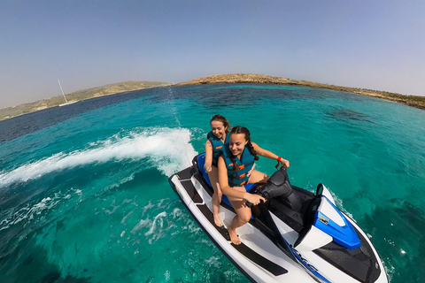 From Mellieħa: Comino, Blue Lagoon, and Gozo Jet Ski Tour