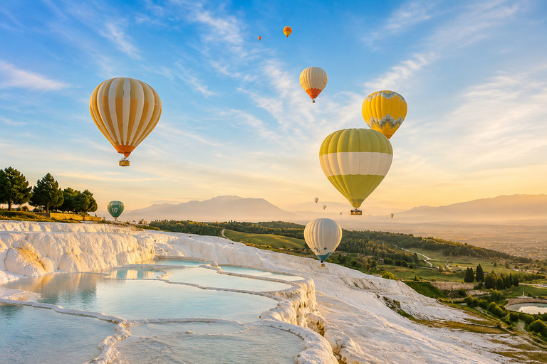 Pamukkale: Sunrise Hot Air Balloon Flight w/Certificate Private Pamukkale Hot Air Balloon Ride
