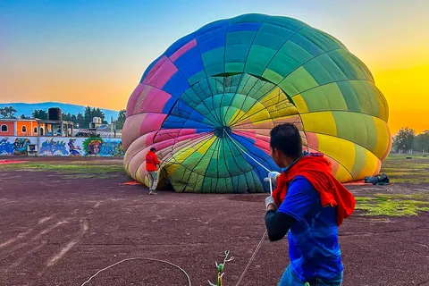 Teotihuacan : Vol en montgolfière avec petit-déjeuner