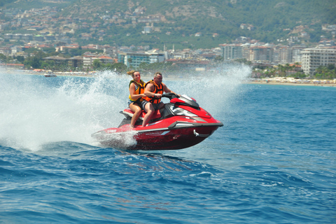 Alanya: Passeio de jet ski com vistas da costa e instruções de segurançaMotorista e passageiro (2 pessoas em 1 jet ski)