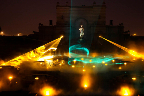 Delhi: Akshardham Light & Water Show Private Tour w/ Options Tour with Guide & AC Car: Akshardham Temple Only