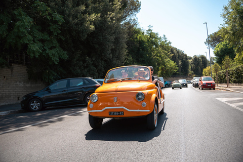 Timeless Rome: A Journey in Fiat 500 or Convertible Fiat 500 Shared Vintage Convertible Fiat 500 experience