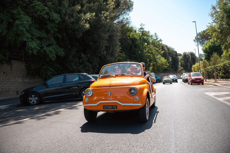 Timeless Rome: A Journey in Fiat 500 or Convertible Fiat 500 Shared Vintage Convertible Fiat 500 experience