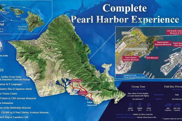 Oahu: wycieczka grupowa pancernikami Pearl Harbor