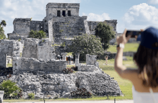 Von Cancun aus: Tagesausflug nach Tulum, Cenote & Playa del Carmen