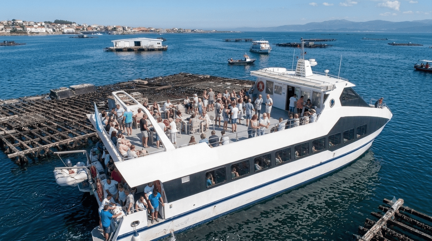 Ab Santiago: Tour zu den Rías Baixas mit Bootsfahrt und optionalem Besuch eines Weinguts