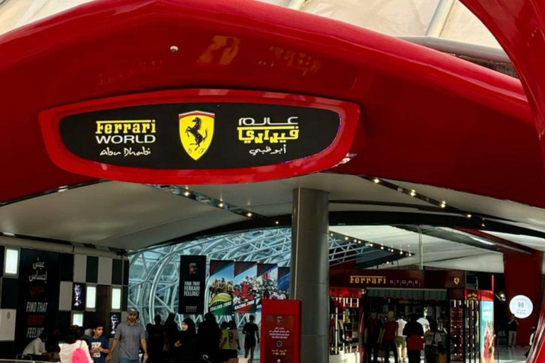 Abu Dhabi: Ferrari World private tour SUV with Entry Tickets