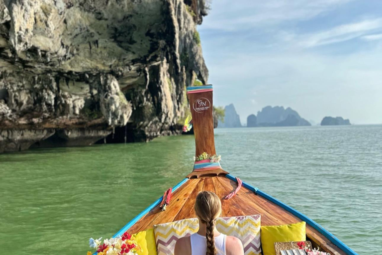 Khao Lak: Private Phang Nga Bay by Luxury Longtail Tour James Bond with Canoe