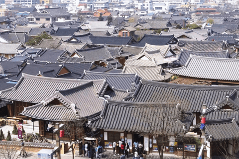 Séoul/Busan : village Hanok de Jeonju avec expérience HanbokDepuis Séoul - Visite de groupe, rendez-vous à Myeongdong