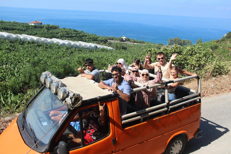 Alanya: tour 2 in 1 della grotta di Dim, del fiume di Dim e del safari in jeep