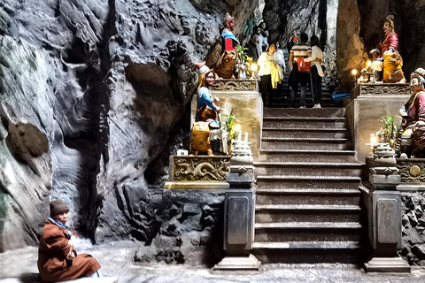 Marble Mounatains -Lady budda- coconut village & Hoi An . Marble & Monkey Mountain, AmPhu Cave & HoiAn by Night