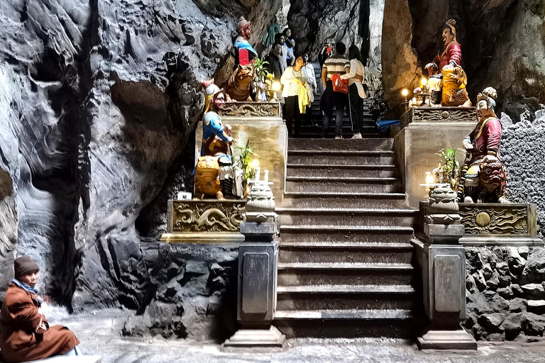 Marble Mounatains -Lady budda- coconut village & Hoi An . Marble & Monkey Mountain, AmPhu Cave & HoiAn by Night