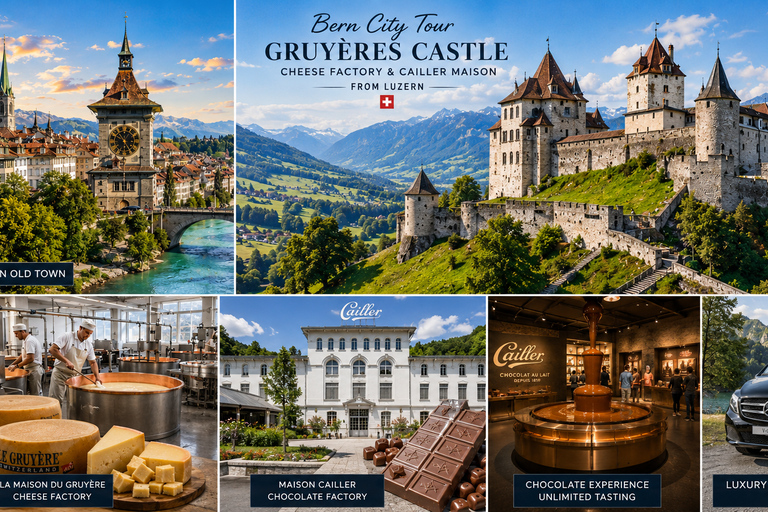 From Lucerne: Bern, Gruyères & Broc Private Day Trip