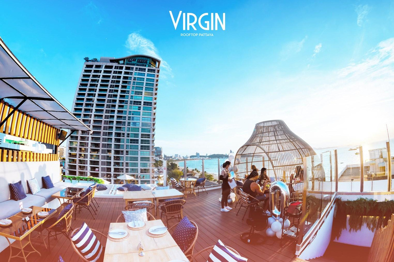 Pattaya: Virgin Rooftop Romantic Sharing Dinner Set for 2 People