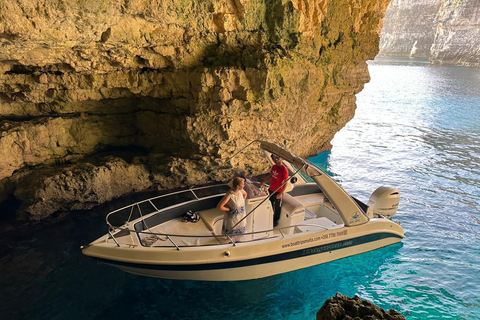 Malta: Private Leisure Cruise with Swim Stops & Caves Tour