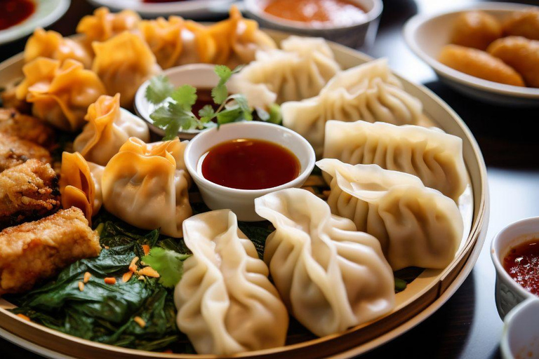 Tour notturno dello street food di Kathmandu in risciò