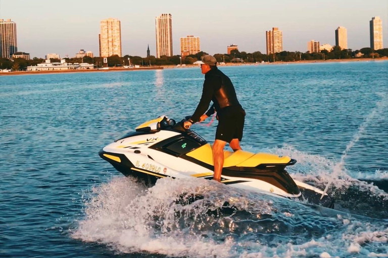 Chicago: North Avenue Beach Jet Ski Rental with Skyline View