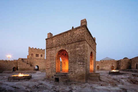 Baku: Gobustan, Mud Volcano, Fire Temple & Burning Mountain Group Tour without Entrance Fees