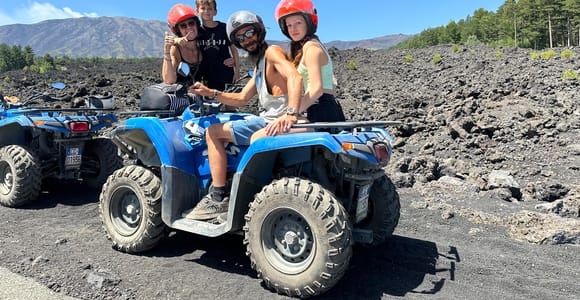 From Taormina: Quad bike tour between the Alcantara Gorges and Mount Etna