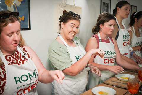 Rome Cooking Class: Make Pasta & Mix 3 Spritz Cocktails Private Experience