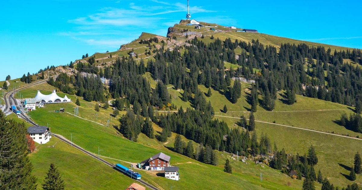 Zürich naar Luzern, de berg Rigi, het meer van Zug en kasteel Lenzburg ...