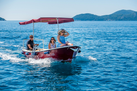 Dubrovnik: Retro Boat Rental with Snorkeling Gear 8 hour rent with pick up and drop off included