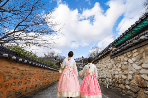 Séoul/Busan : village Hanok de Jeonju avec expérience HanbokDepuis Séoul - Visite de groupe, rendez-vous à Myeongdong