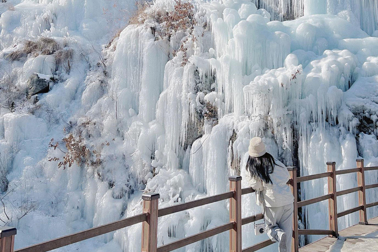 Pêche sur glace à Hwacheon et visite hivernale de la vallée d&#039;Eobi au départ de SéoulDépart de la station Hongik Univ. sortie4