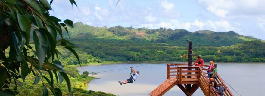 Koloa : le plus long parcours de tyrolienne à 8 lignes de Kauai