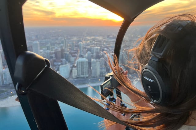 Chicago: Privater Hubschrauberflug über die Skyline von Chicago