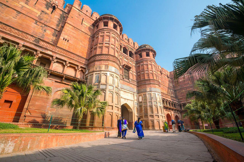 Visite de la vieille ville d'Agra et de son bazar, avec le Taj Mahal et le Fort d'AgraVisite privée avec voiture, chauffeur, guide et billets pour les monuments