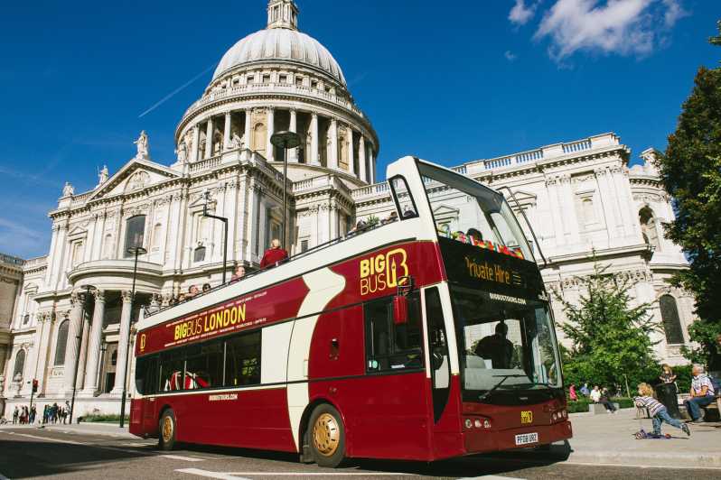 ロンドン：ビッグ バスの乗り降り自由ツアーとリバー クルーズ